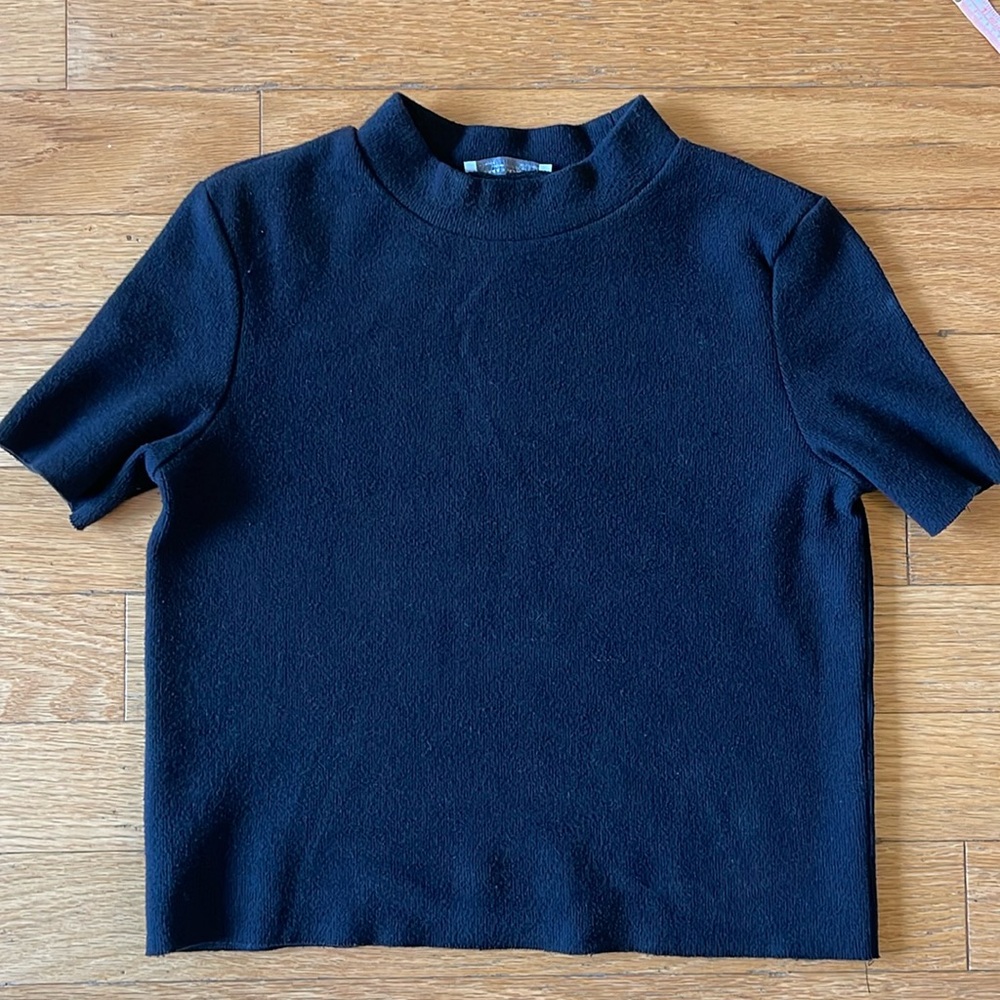 Zara | Black Mock neck Sweater Shirt | Size Small